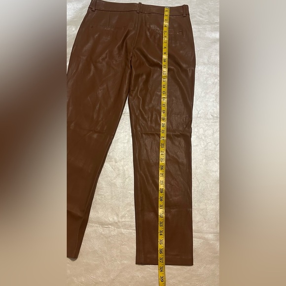 Zara Tan Faux Leather pants trousers in caramel camel size 6 - Picture 6 of 8